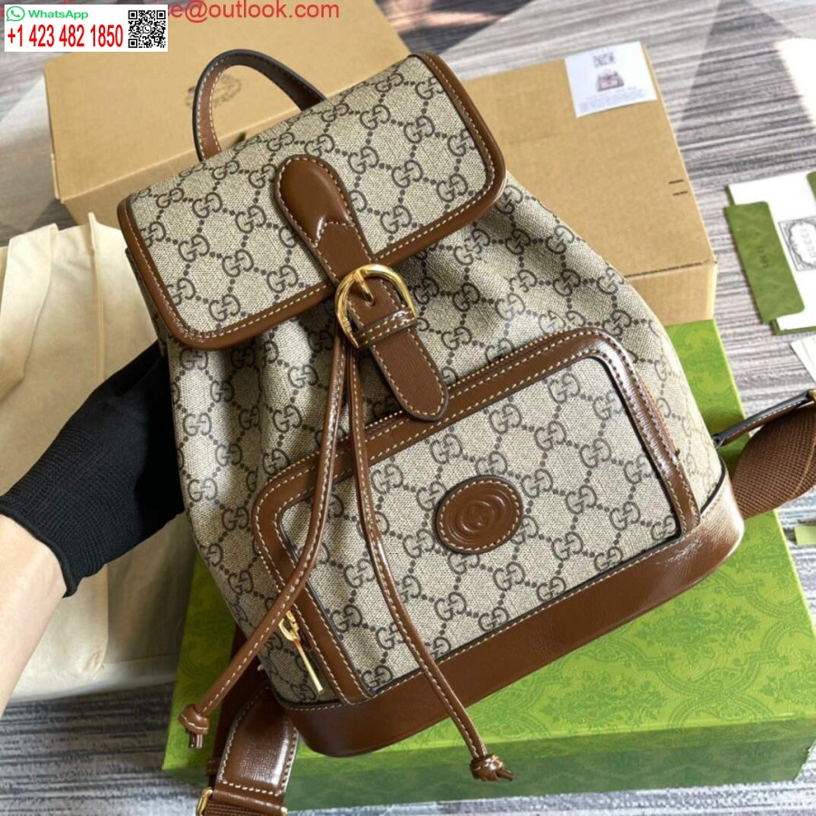 Replica Gucci 674147 Kuprinė Su Blokuojančia G Smėlio Ir Juodmedžio Spalvos