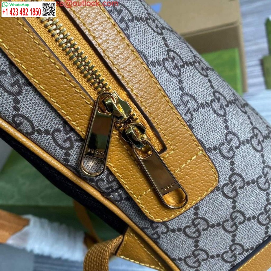 Replica Gucci 647816 Kai X Gucci Meškiuko Atspaudo Kuprinė Geltona