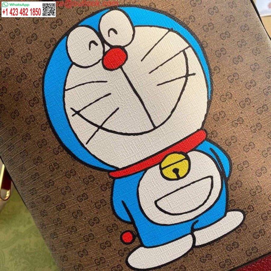 Replika Gucci 647816 Doraemon X Gucci Mini Gg Canvas Küçük Sırt çantası