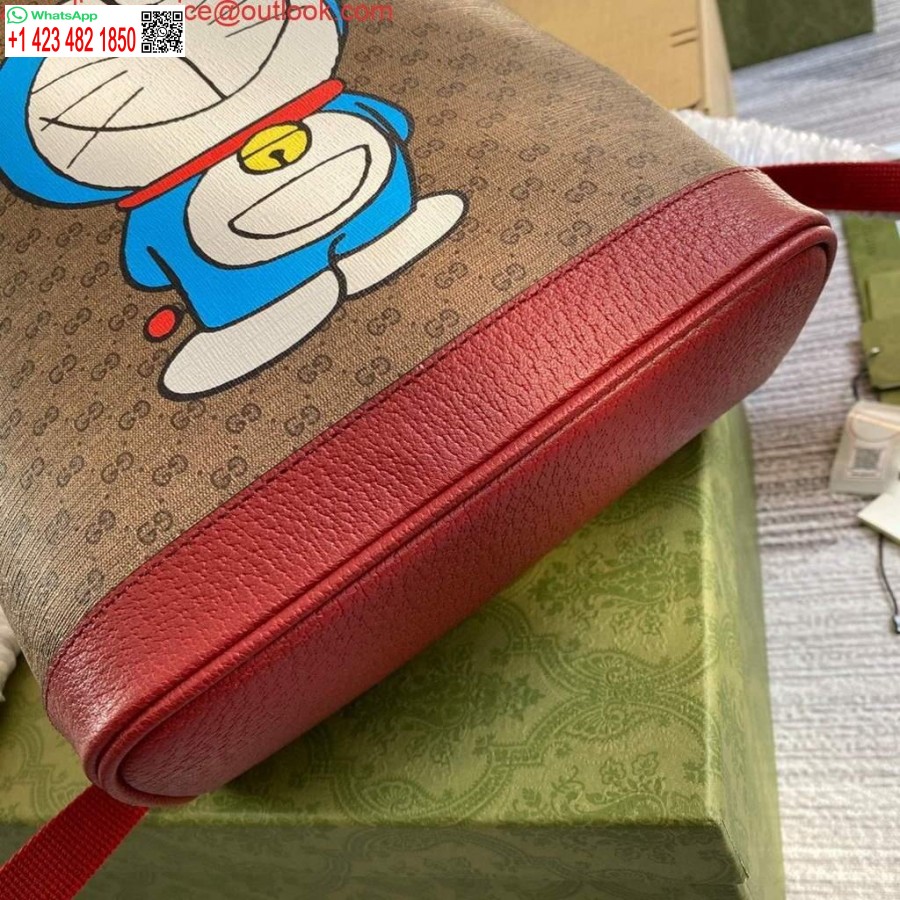 Replika Gucci 647816 Doraemon X Gucci Mini Gg Canvas Küçük Sırt çantası
