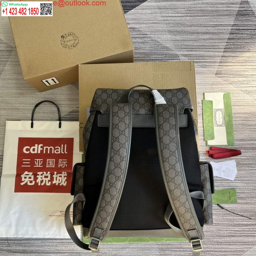 Replica Gucci 598140 Ophidia Gg תרמיל בינוני אפור