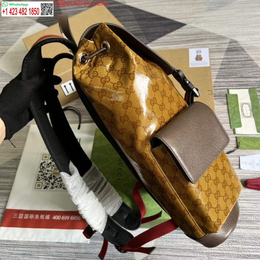 Реплика рюкзака Adidas X Gucci 495563 бежево-коричневого цвета