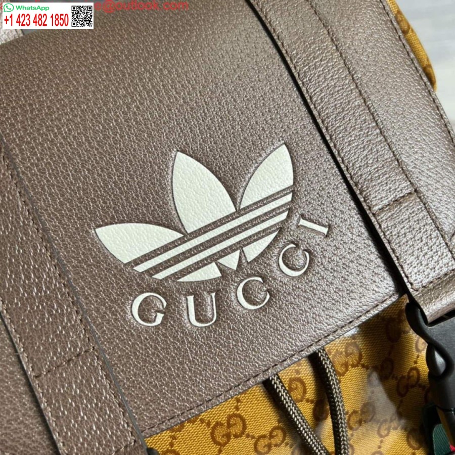 Реплика рюкзака Adidas X Gucci 495563 бежево-коричневого цвета
