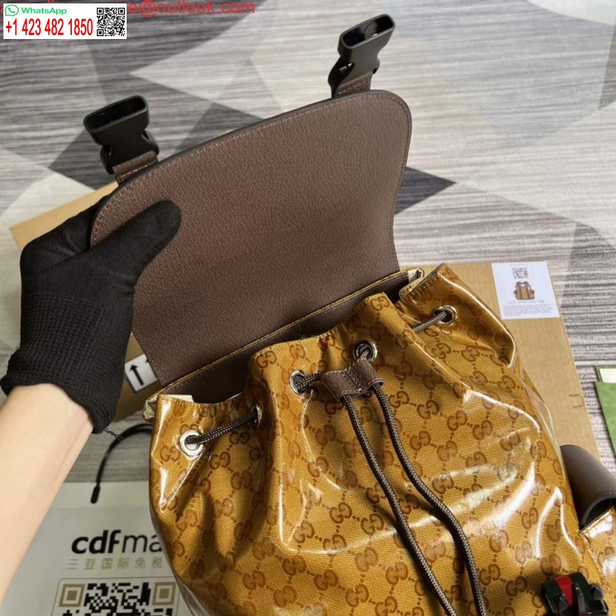 Реплика рюкзака Adidas X Gucci 495563 бежево-коричневого цвета