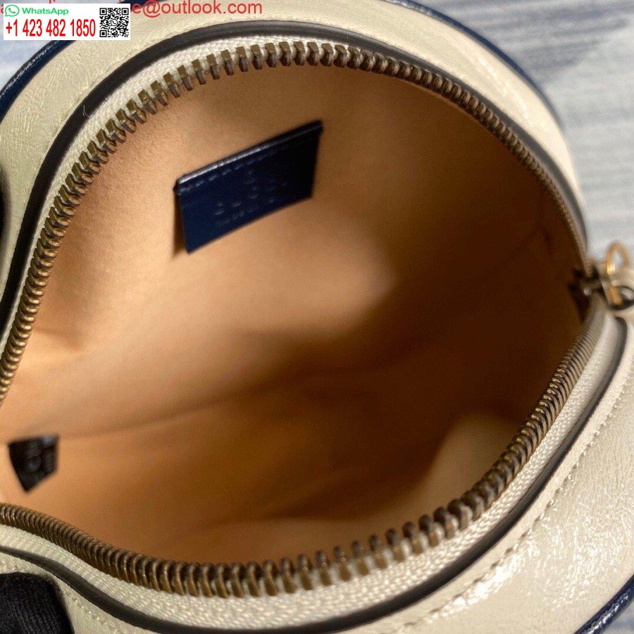 Replik Gucci 550154 GG Marmont Mini Runde Umhängetasche Weiß