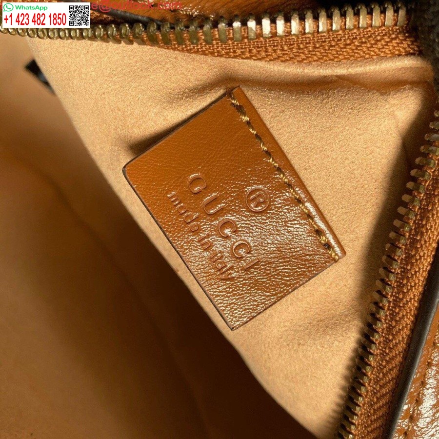 Replika Gucci 550154 Gg Marmont Mini Rund Skuldertaske Brun