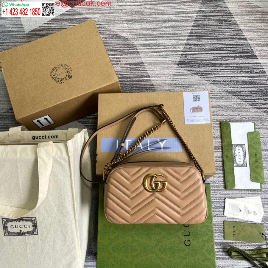 Replika Gucci 447632 Gg Marmont Lille Skuldertaske Lys Pink