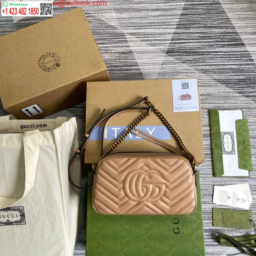 Replika Gucci 447632 Gg Marmont Lille Skuldertaske Lys Pink