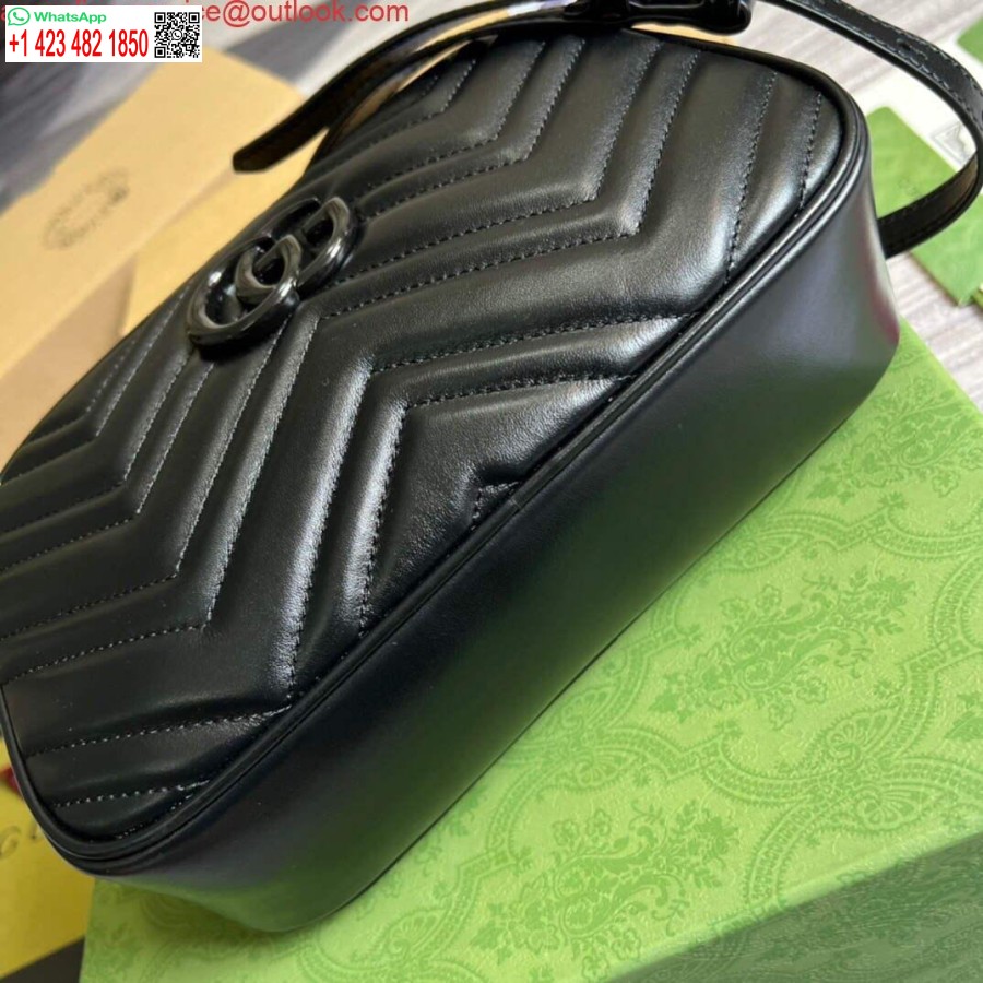 רפליקה גוצ'י 447632 Gg Marmont תיק כתף קטן שחור