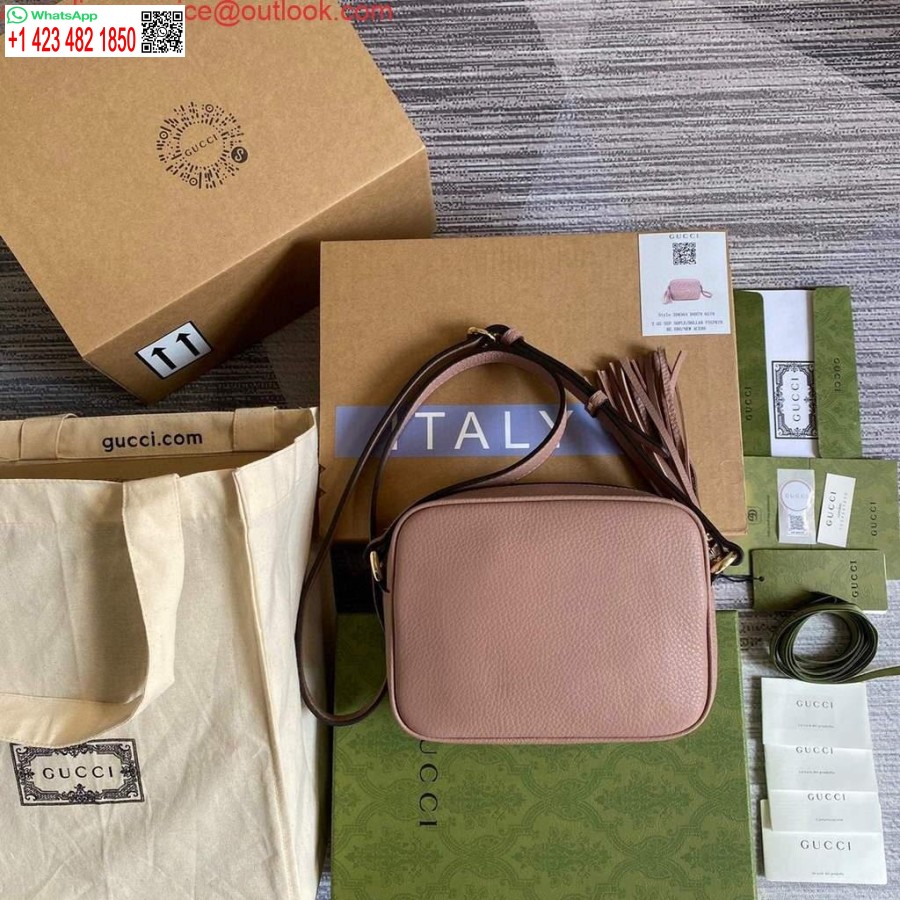 Replik Gucci 308364 Soho Kleine Leder-Umhängetaschen Disco-Tasche Rosa