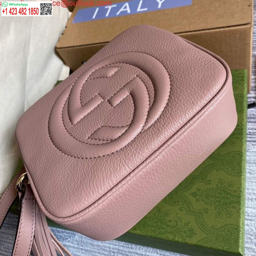 Replik Gucci 308364 Soho Kleine Leder-Umhängetaschen Disco-Tasche Rosa