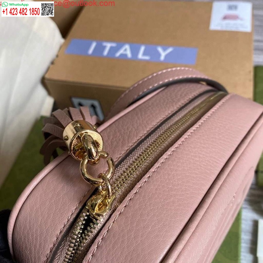 Replik Gucci 308364 Soho Kleine Leder-Umhängetaschen Disco-Tasche Rosa