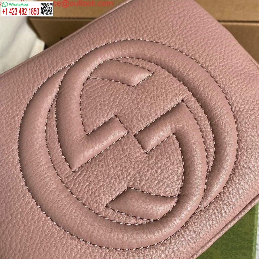 Replik Gucci 308364 Soho Kleine Leder-Umhängetaschen Disco-Tasche Rosa