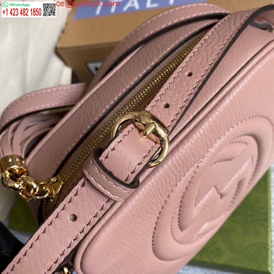 Replik Gucci 308364 Soho Kleine Leder-Umhängetaschen Disco-Tasche Rosa