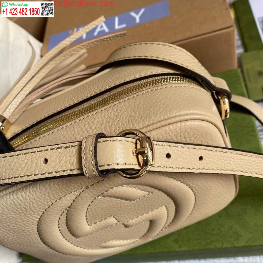 Replica Gucci 308364 Soho Väikesed Nahast Crossbody Kotid Diskokott Beež