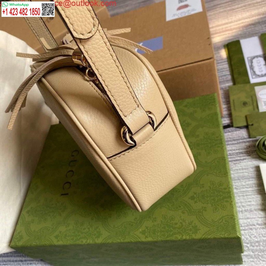 Replica Gucci 308364 Soho Väikesed Nahast Crossbody Kotid Diskokott Beež