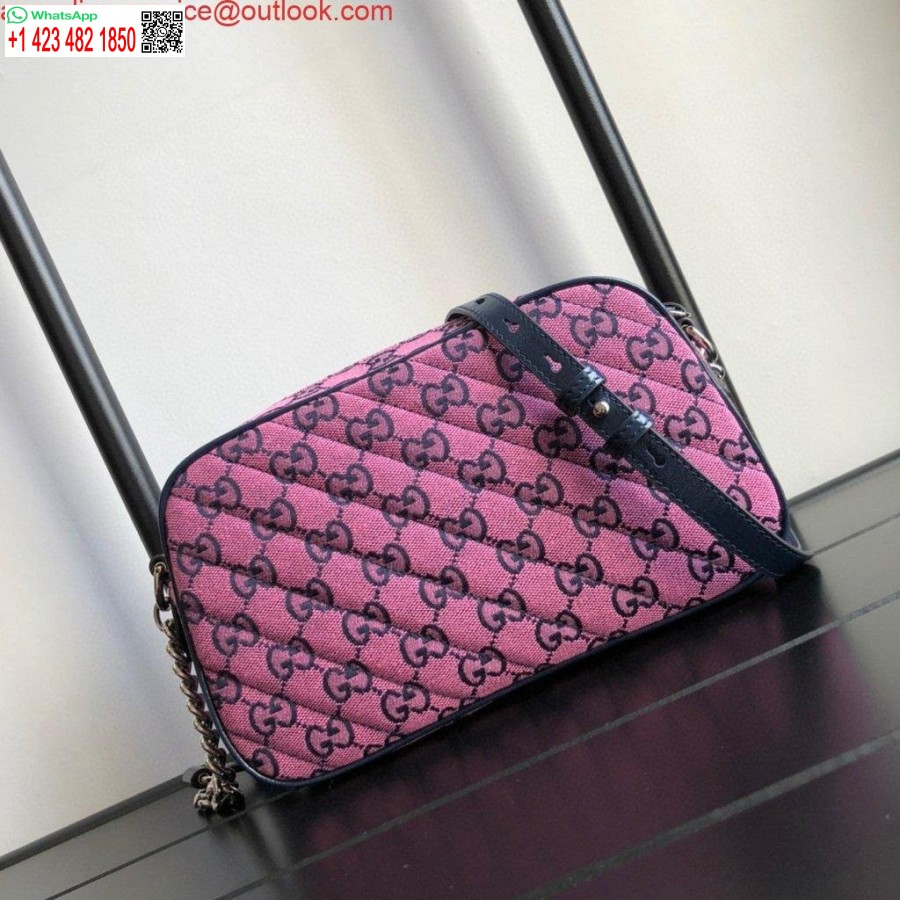 Replik Gucci 447632 GG Marmont Mehrfarbige Kleine Umhängetasche Lila