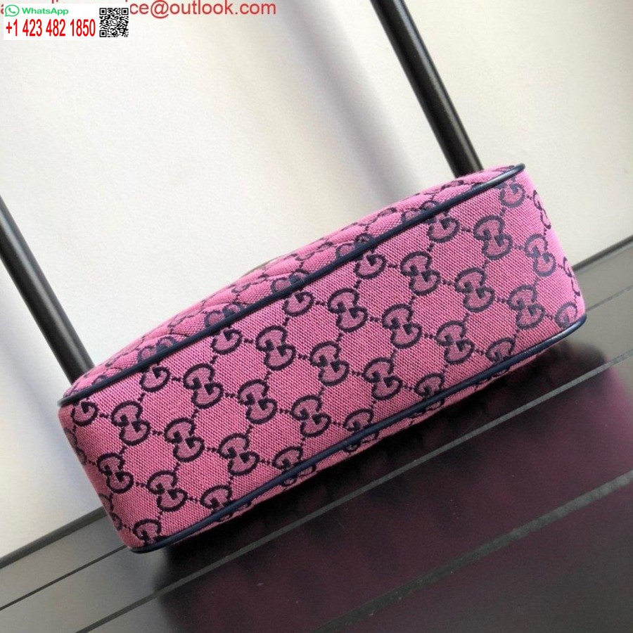Replik Gucci 447632 GG Marmont Mehrfarbige Kleine Umhängetasche Lila