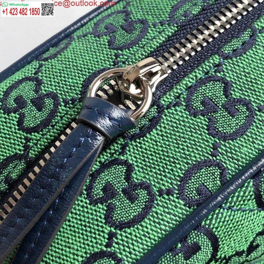 Replik Gucci 447632 GG Marmont Mehrfarbige Kleine Umhängetasche Grün