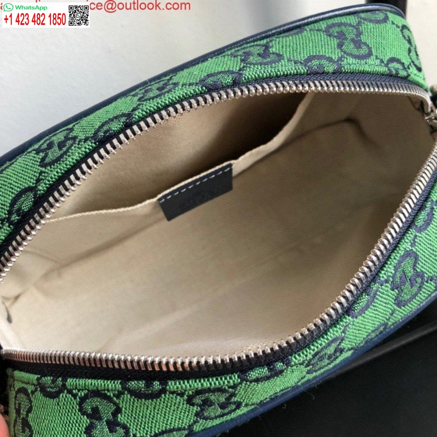 Replik Gucci 447632 GG Marmont Mehrfarbige Kleine Umhängetasche Grün