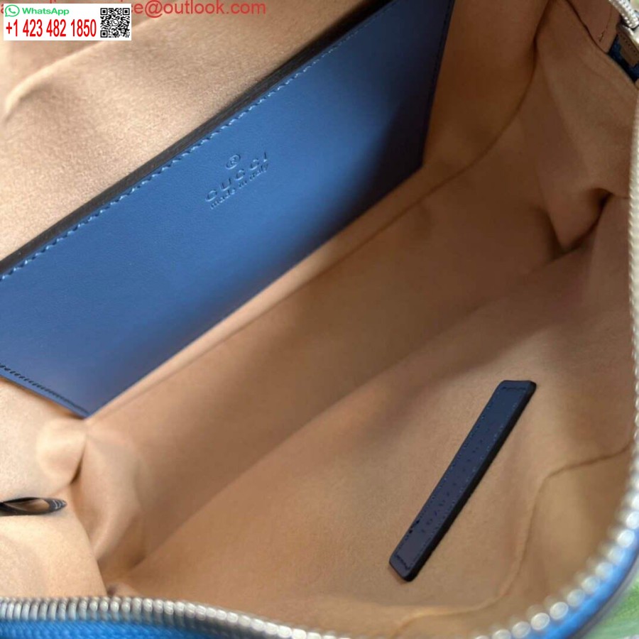 реплика Gucci 447632 Gg Marmont Matelassé чанта през рамо синя