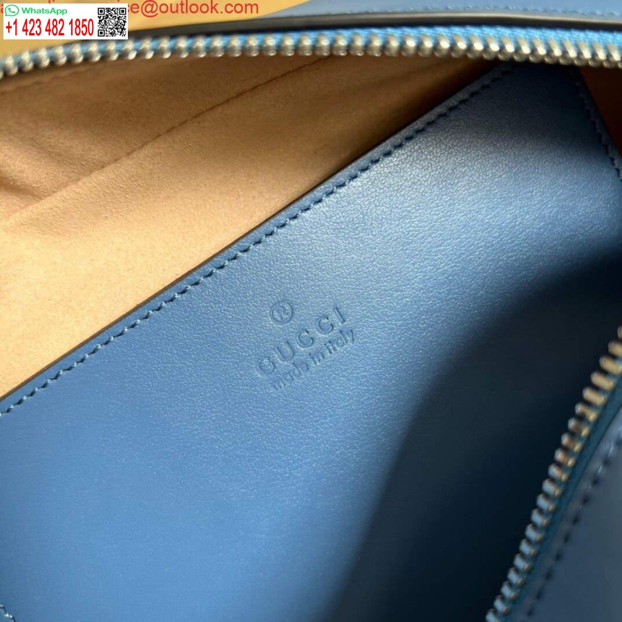 реплика Gucci 447632 Gg Marmont Matelassé чанта през рамо синя