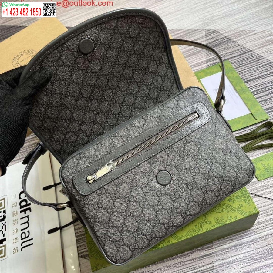 Replica Gucci 724704 Ophidia Messenger Bag Grey