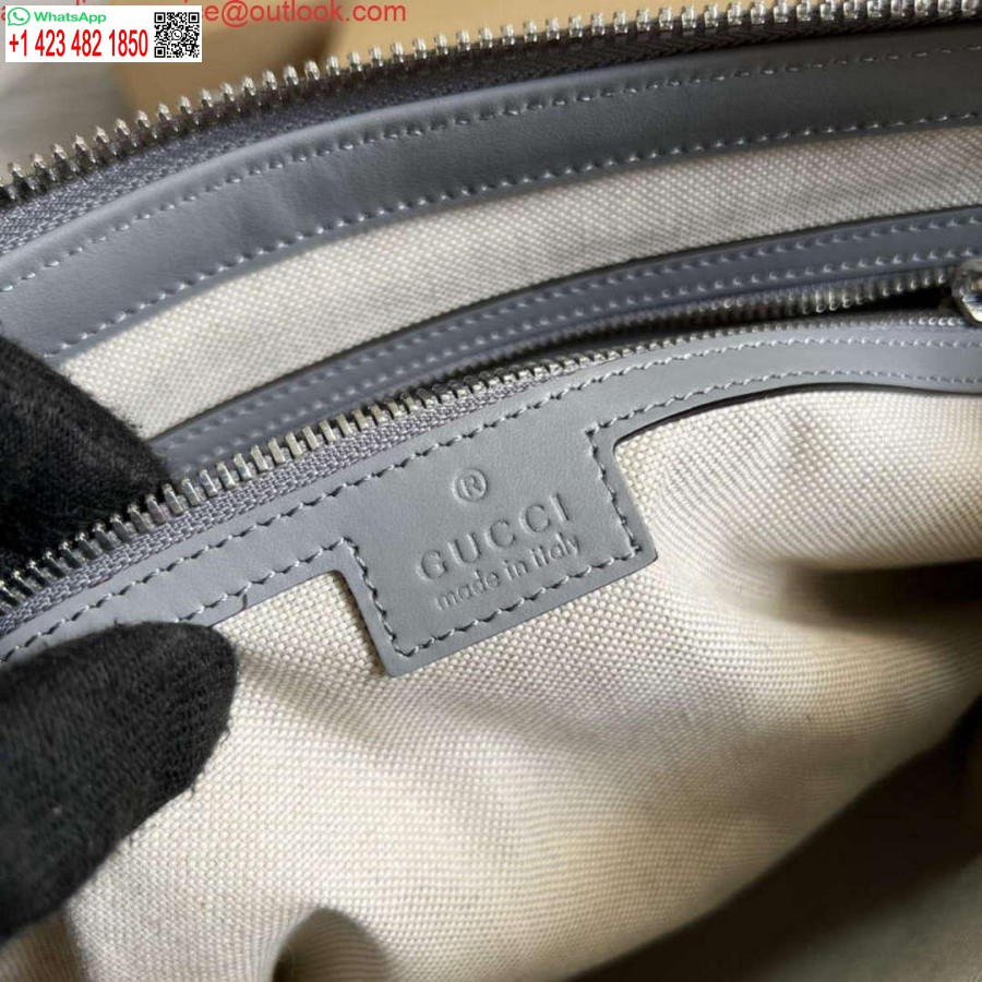 Replika Gucci 696009 Gg Embosovaná Stredná Messenger Taška šedá