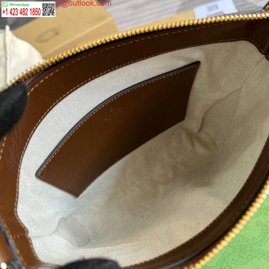 Replika Gucci 681021 Gg Najwyższa Torba Kurierska Brązowa