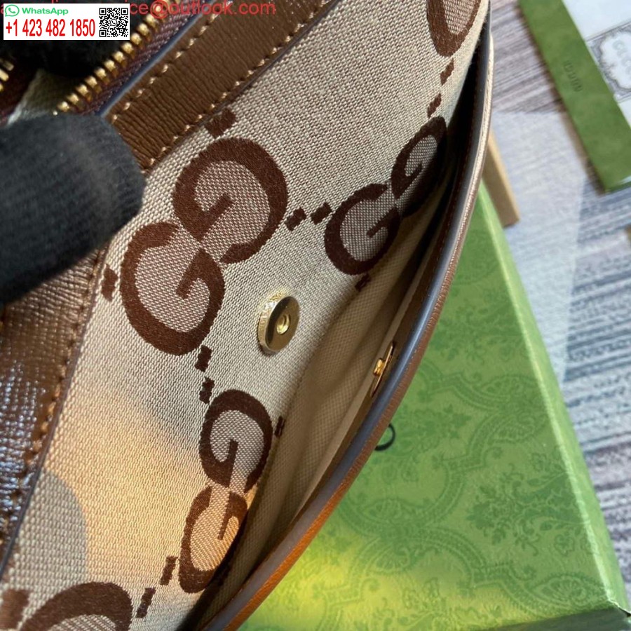 Replica Gucci 675891 Lähettilaukku Jumbo Gg Ruskealla