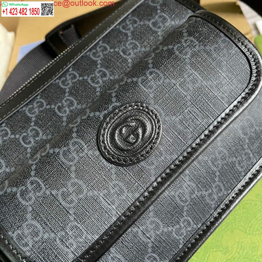 Replica Gucci 674164 Lähettilaukku Lukituksella G Musta