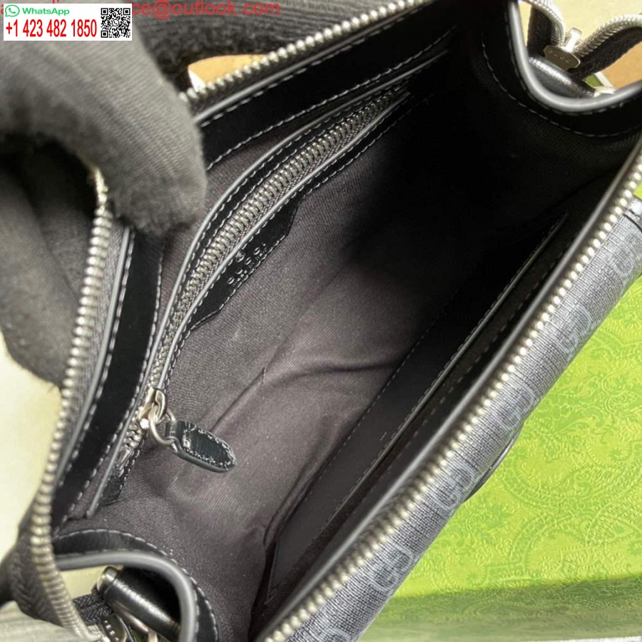 Replica Gucci 674164 Lähettilaukku Lukituksella G Musta