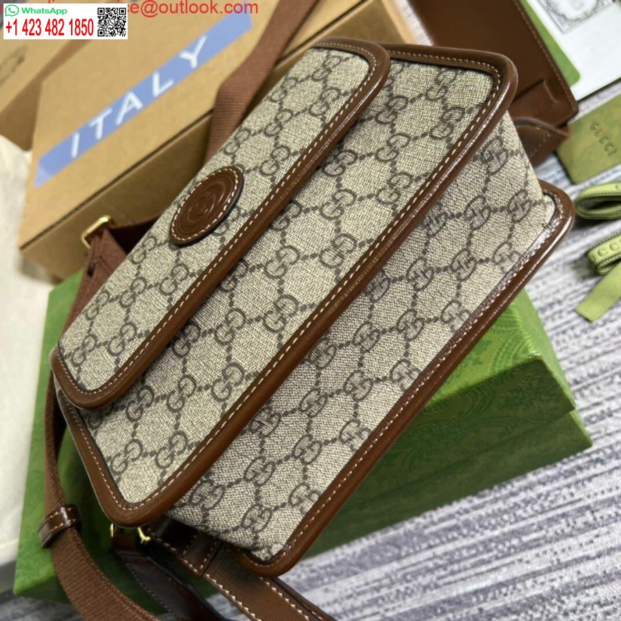 Replica Gucci 674164 Lähettilaukku Lukittavalla G Ruskealla