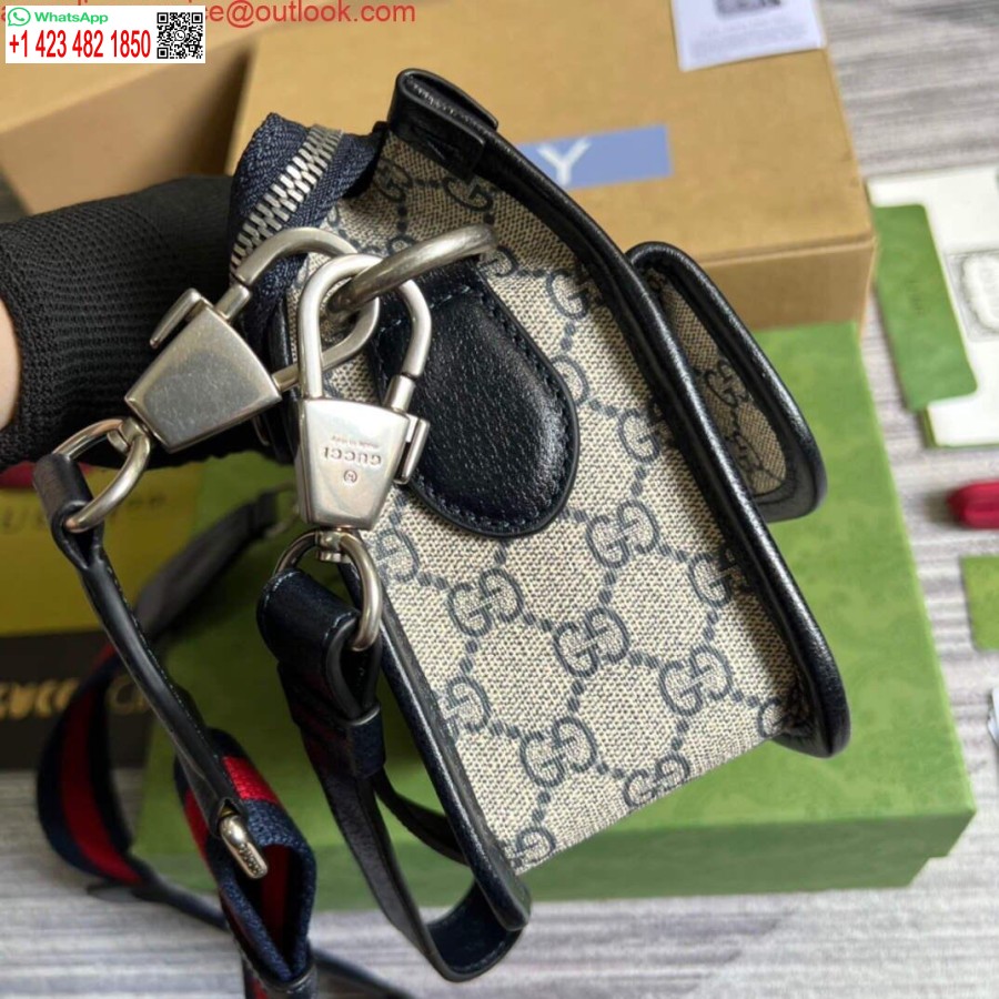 کیسه پیام رسان Replica Gucci 674164 با رنگ آبی به هم پیوسته