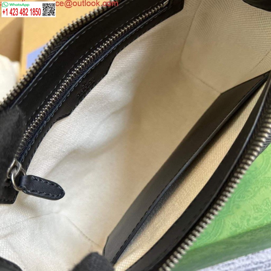 Replica Gucci 674058 Gg Embossed Messenger Bag Black