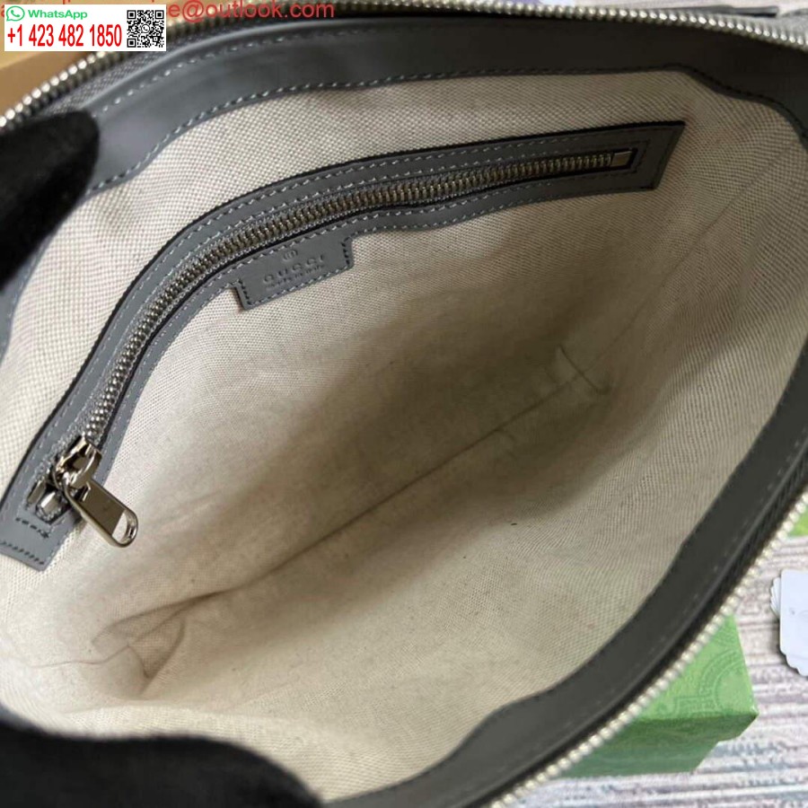 Replica Gucci 406410 Gg Kohokuvioitu Pieni Messenger Bag Harmaa