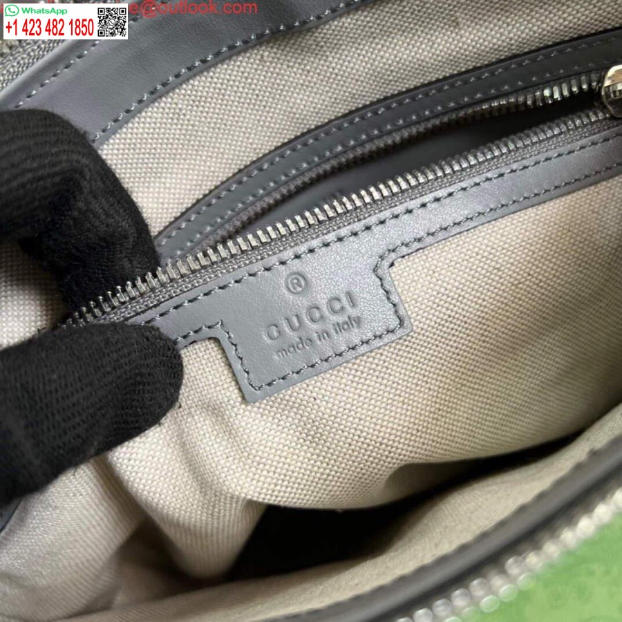 Replica Gucci 406410 Gg Kohokuvioitu Pieni Messenger Bag Harmaa