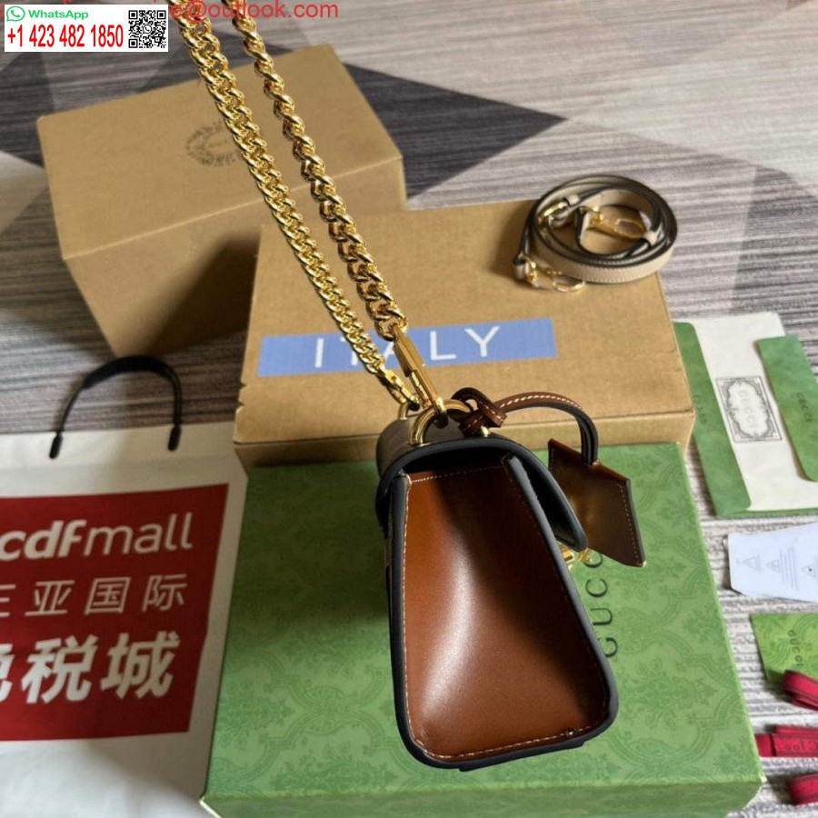 Réplica Gucci 735103 Candado Mini Bolso De Hombro Negro