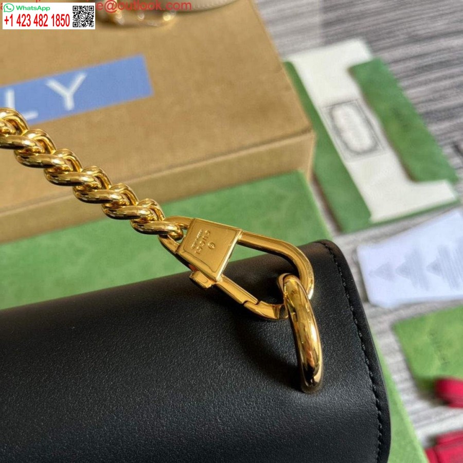 Réplica Gucci 735103 Candado Mini Bolso De Hombro Negro