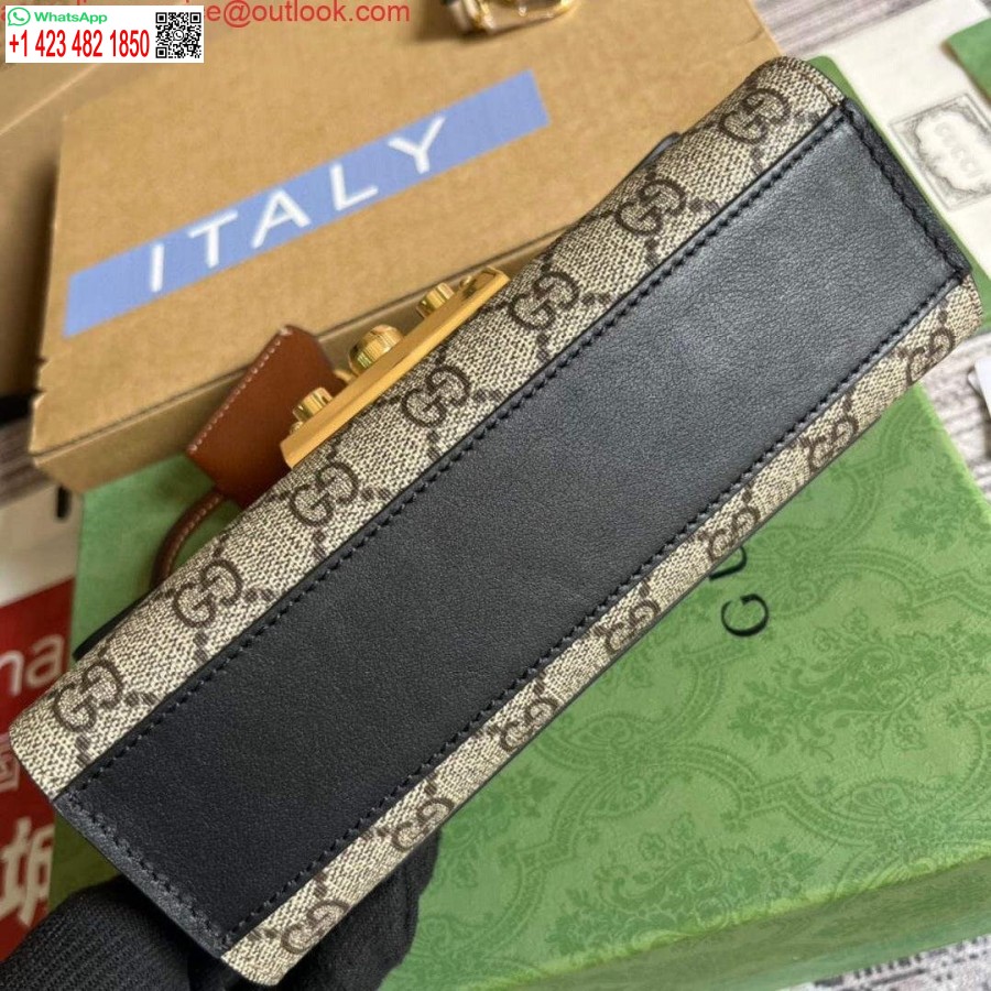 Réplica Gucci 735103 Candado Mini Bolso De Hombro Negro