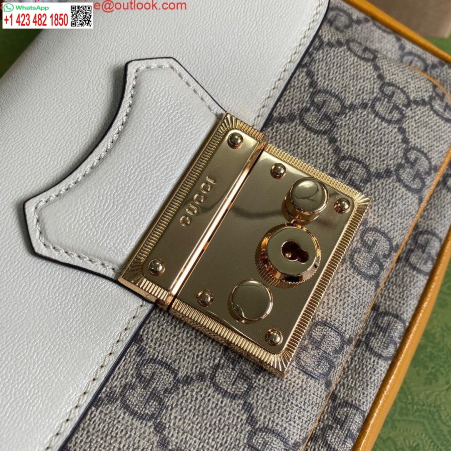 Реплика мини-сумки Gucci 658487 с замком бежевого цвета