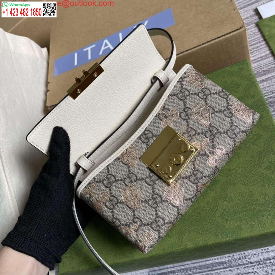Réplique Gucci 652683 Mini Sac Cadenas En Cuir Blanc