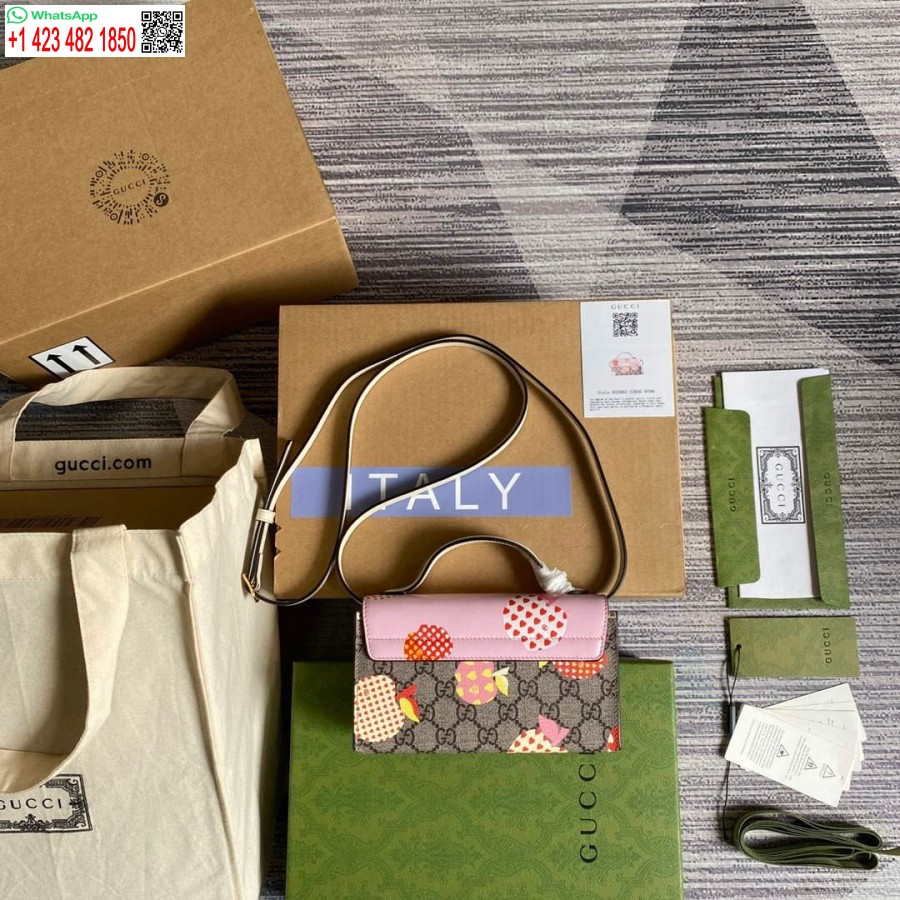 Réplique Gucci 652683 Mini Sac Cadenas Rose Et Blanc