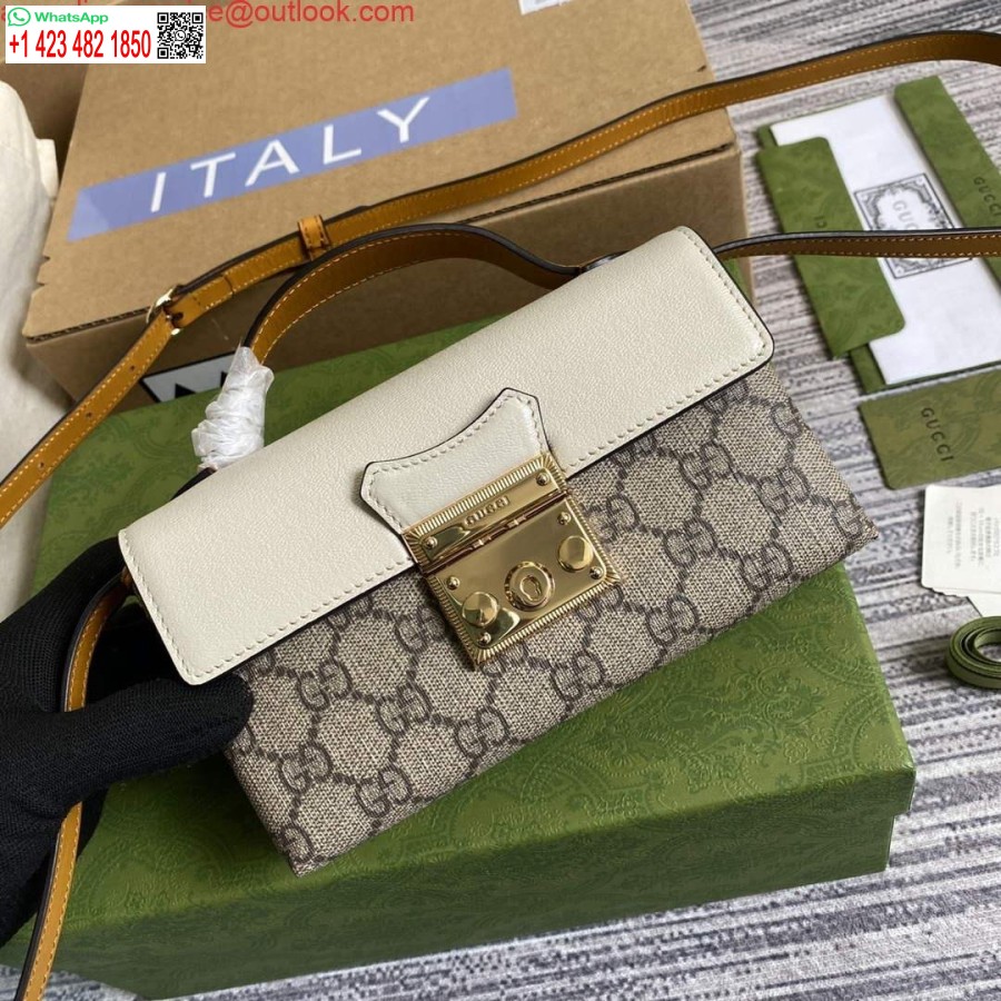 Replica Gucci 652683 Padlock Mini Bag Ivory and burnt orange