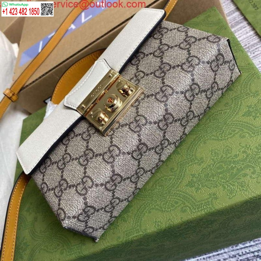 Replica Gucci 652683 Padlock Mini Bag Ivory and burnt orange