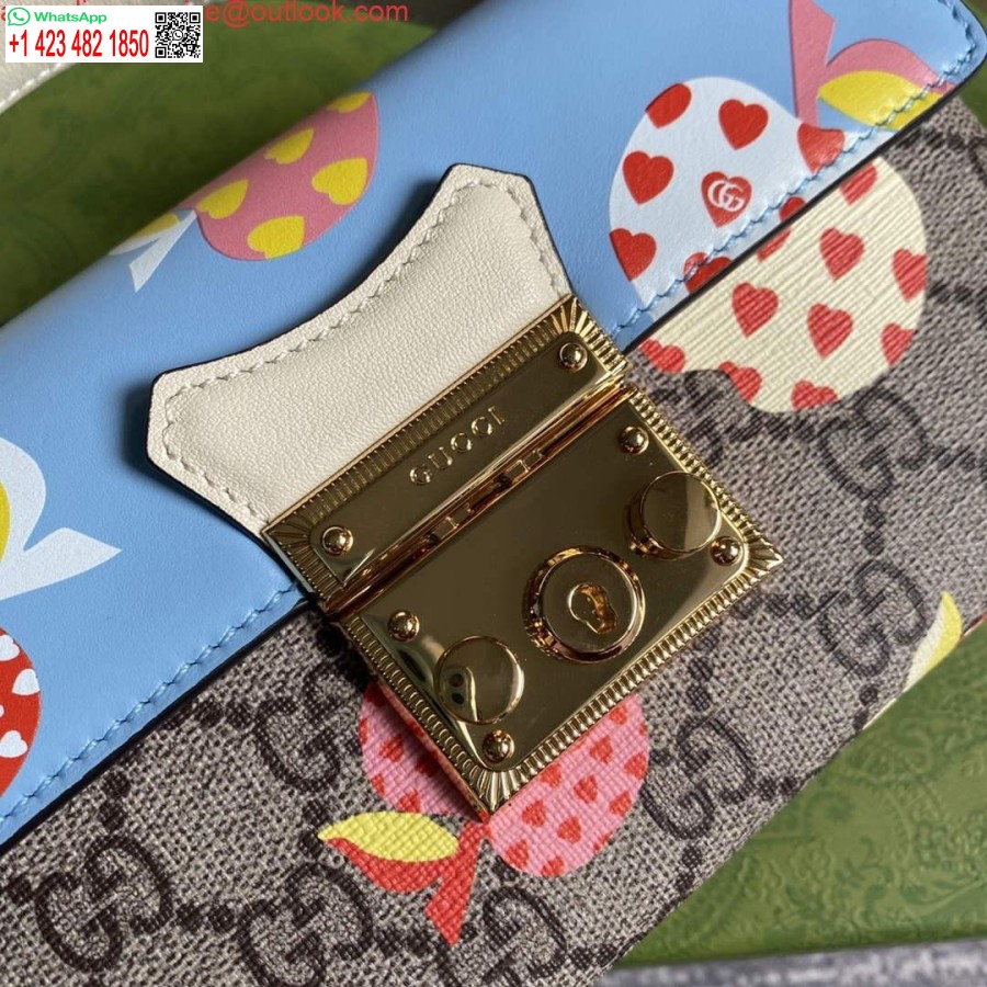 Réplique Gucci 652683 Mini Sac Cadenas Bleu Et Blanc