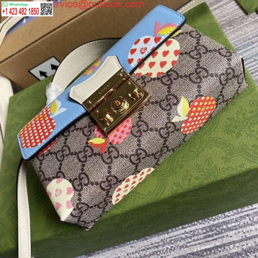 Réplique Gucci 652683 Mini Sac Cadenas Bleu Et Blanc