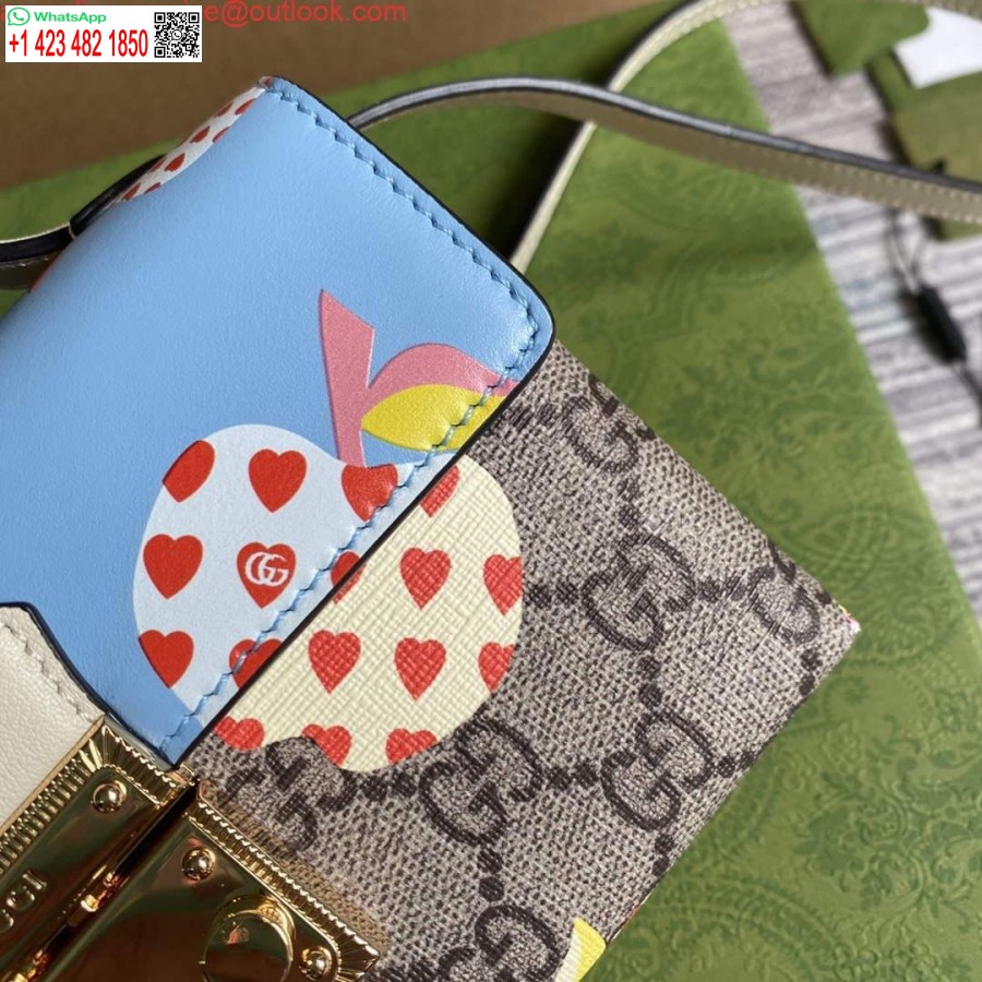 Réplique Gucci 652683 Mini Sac Cadenas Bleu Et Blanc