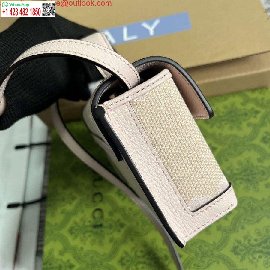 Реплика мини-сумки Gucci 652683 с замком Jumbo Gg светло-розового цвета