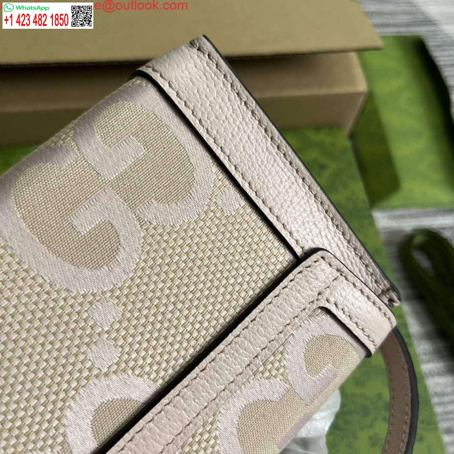 Реплика мини-сумки Gucci 652683 с замком Jumbo Gg светло-розового цвета